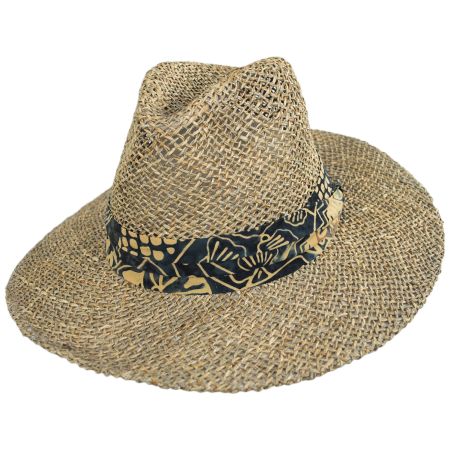 Twisted Seagrass Safari Fedora Hat