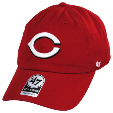 47 Brand Cincinnati Reds MLB Clean Up Strapback Baseball Cap Dad Hat