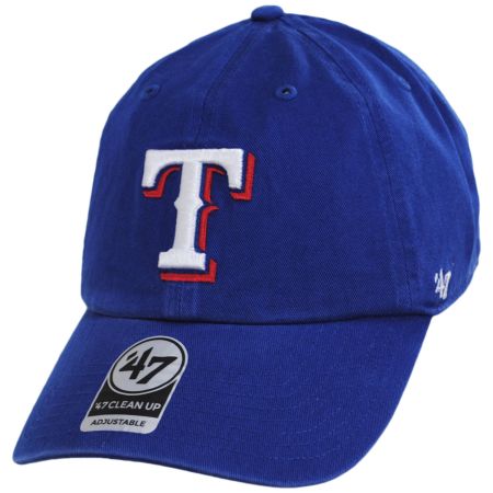 47 Brand Texas Rangers MLB Clean Up Strapback Baseball Cap Dad Hat