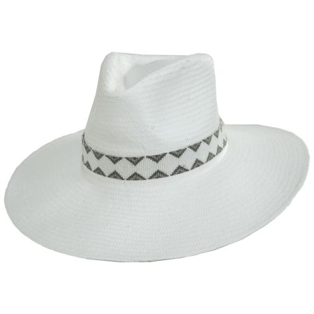Nikki Beach Gianna Shantung Straw Fedora Hat