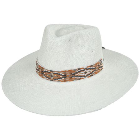 Nikki Beach Talia Toyo Straw Rancher Fedora Hat