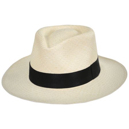 Panama Straw Grade 10 C-Crown Fedora Hat - Natural