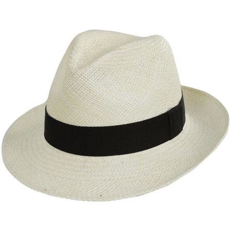 Bigalli Puerto Cayo Panama Straw Fedora Hat