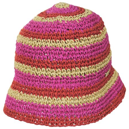 Trina Turk Palo Striped Crochet Toyo Bucket Hat