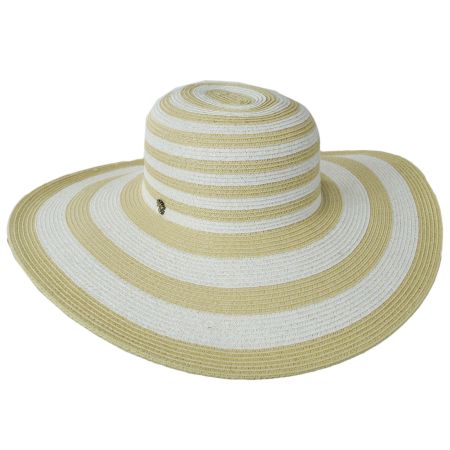 Stripe Lurex Toyo Straw Swinger Hat
