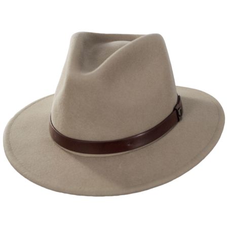Brixton Hats Messer Wool Felt Fedora Hat - Sand