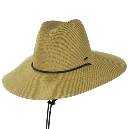 Brixton Hats Mitch Toyo Braid Straw Lifeguard Hat - Tan