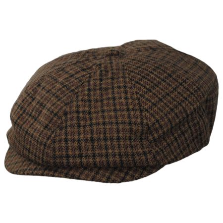 Brixton Hats Brood Plaid Newsboy Cap - Caramel