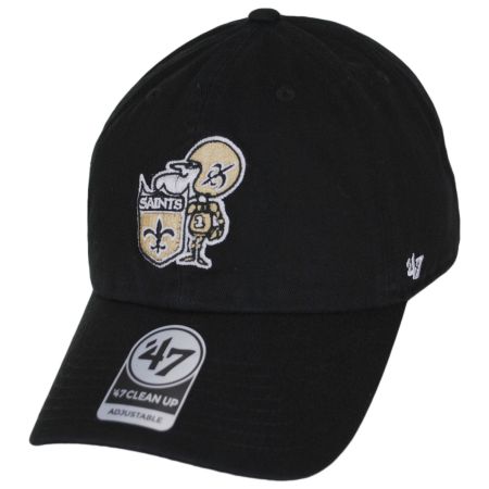 47 Brand New Orleans Saints NFL Clean Up Legacy Strapback Baseball Cap Dad Hat