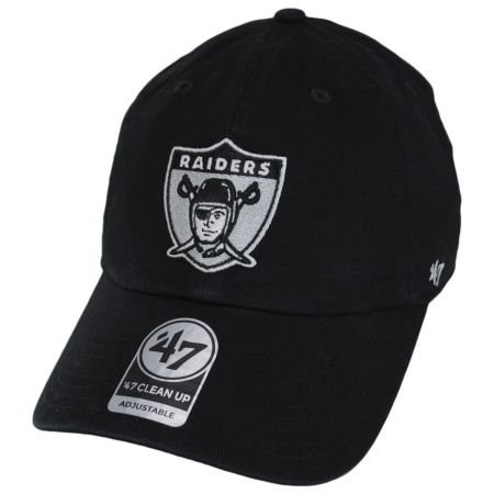 47 Brand Las Vegas Raiders NFL Clean Up Legacy Strapback Baseball Cap Dad Hat