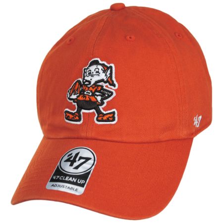 47 Brand Cleveland Browns NFL Clean Up Legacy Strapback Baseball Cap Dad Hat