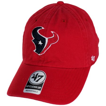 47 Brand Houston Texans NFL Clean Up Strapback Baseball Cap Dad Hat