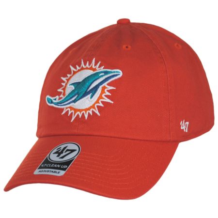47 Brand Miami Dolphins NFL Clean Up Strapback Baseball Cap Dad Hat