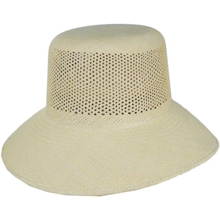 Brixton Hats Lopez Vent Crown Panama Straw Sun Hat