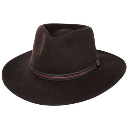 Scala Bryan Wool Felt Rancher Fedora Hat