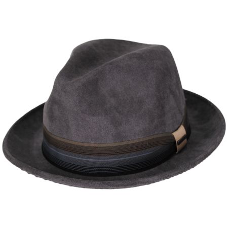 Dorfman Pacific Company Berty ProvatoKnit Suede Pinch Fedora Hat