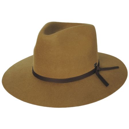 Brixton Hats Cohen Wool Felt Cowboy Hat - Gold/Brown