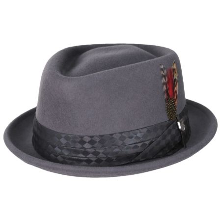 Stout Wool Felt Diamond Crown Fedora Hat