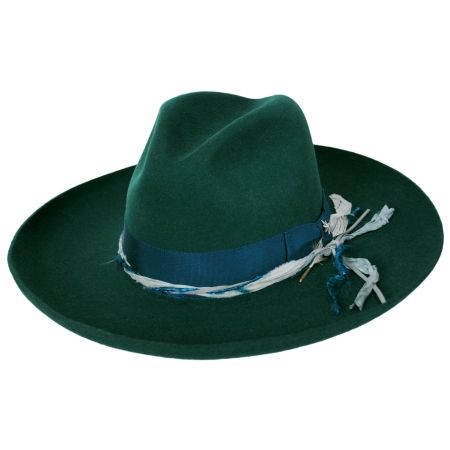 Stetson Oceanus Wide Brim Wool Felt Fedora Hat
