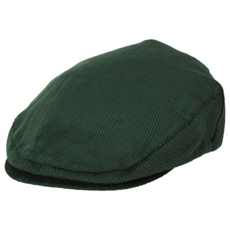 Brixton Hats Hooligan Cotton Corduroy Ivy Cap - Pine Green