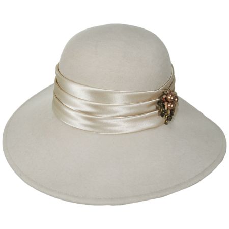 Brooch Wool Felt Lampshade Hat alternate view 2