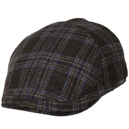 Wigens Caps Italian Check Flannel Wool and Silk Pub Cap
