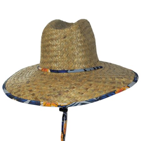 Peter Grimm Kenny Hibiscus Straw Lifeguard Hat