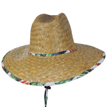 Peter Grimm Kenny Philodendron Straw Lifeguard Hat