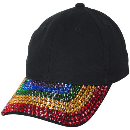 Something Special Rainbow Rhinestone Adjustable Baseball Cap
