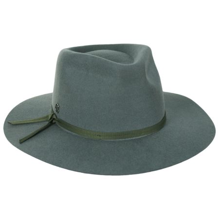 Vintage Couture Whiskey Glass Wool Felt Rancher Fedora Hat alternate view 5