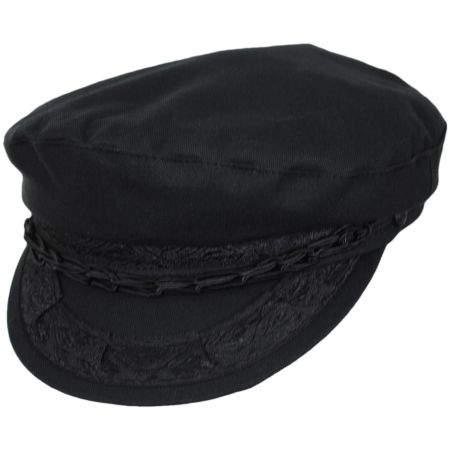 IFSUN Men's Leather Greek Fisherman Sailor Fiddler Driver Hat Flat Cap  Black at  Men's Clothing store