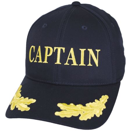 Village Hat Shop Captain Snapback Baseball Cap - Navy Blue
