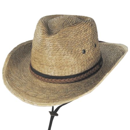 Scala Quinn Buri Braid Straw Outback Western Hat