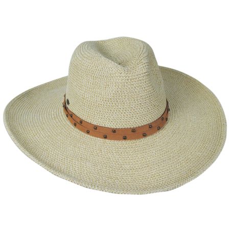 Scala Misa Toyo Braid Straw Safari Fedora Hat