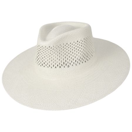 Brixton Hats Jo Vent Crown Panama Straw Fedora Hat