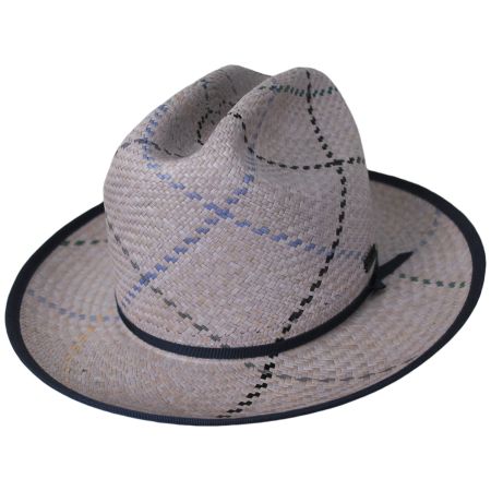 Tully Plaid Panama Straw Western Hat alternate view 10