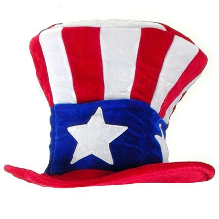Uncle Sam Mad Hatter Top Hat - Adult alternate view 3