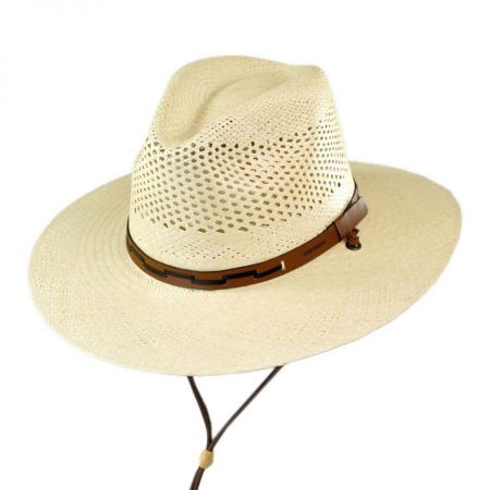 Stetson Airway Panama Straw Safari Fedora Hat